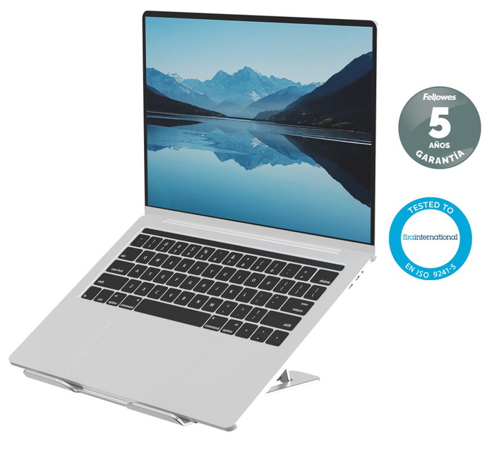Fellowes Alumia Soporte para Portátil Plata hasta 15 pulgadas Fellowes Alumia Soporte para Portátil Plata hasta 15 pulgadas